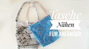 Tasche nähen - Ohne Schnittmuster - Für Anfänger #nähtinchen #nähen #nähenfüranfänger #nähanleitung #nähenohneschnittmuster #diy #hacks #nähtricks | Nähtinchen