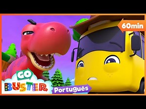 Buster brinca com dinossauros! | 1 HORA DE BUSTER! | Go Buster em Português | Desenhos Animados