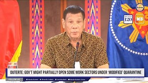 8.4K views · 180 reactions | Even as the nation is fighting a “war” against the coronavirus pandemic, President Duterte has announced that the government could soon implement “modified quarantine” in some areas. | MANILA BULLETIN | Facebook