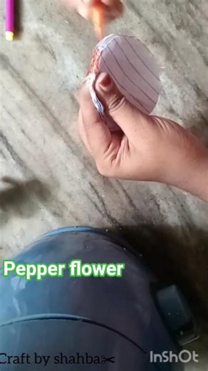 pepper flower crafting🌺🌷