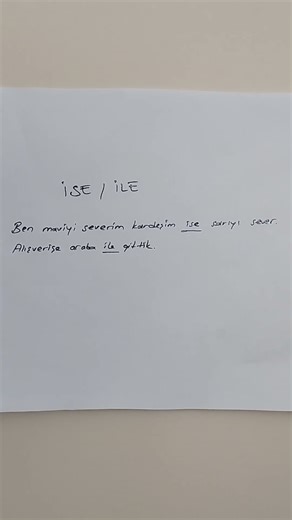 İse ve ile bağlaçları nasıl okunur?