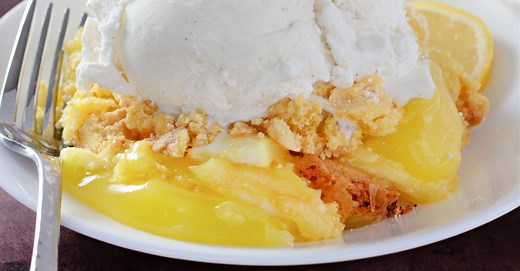 Lemon Dump Cake - 6-ingredients - Just Dump it all in the Pan - Heavenly.