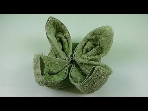 How to make / fold a Towel Flower - Towel folding Flower step by step - Tutorial