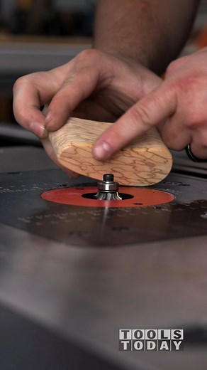 Isn't this piece of wood just crazy?! Rounding over possibly the coolest piece of wood I've ever worked with using the Amana Tool 49544 4 flute 1/8” radius roundover bit on the SawStop router table, both available on our website. This is some spalted sweet gum wood and this clip was supposed to be part of a quick project, but was too cool not to post on it's own! | Toolstoday Router Bits and Saw Blades