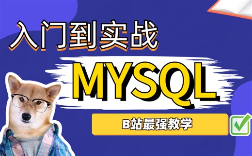 【小白教程】2023最新MySQL数据库零基础课程，从mysql安装到mysql高级、mysql从入门到实战。