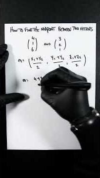 How to Find the Midpoint Between Two Vectors