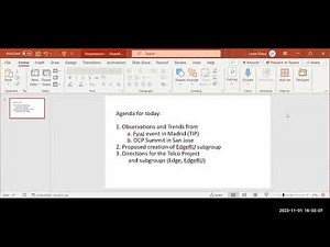 OCP Telco Project call (Nov 01, 2023)