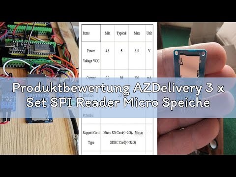 Produktbewertung AZDelivery 3 x Set SPI Reader Micro Speicher SD TF Karte Memory Card Shield Modul k