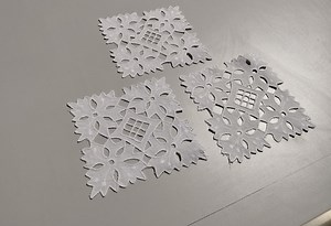 Hungarian Folk Embroidered Square Doilies: Reticulated Madeira Lace - Etsy