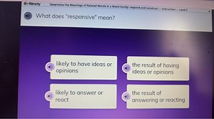 i-ReadyDetermine the Meanings of Related Words in a Word Famil... | Filo