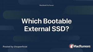 Which Bootable External SSD?