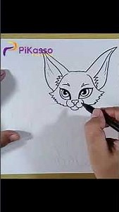 How to Draw a Caracal Easy in Less Than One Minutes