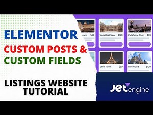 Elementor Custom Post Type & Custom Fields For Listings Website | CrocoBlock JetEngine Tutorial
