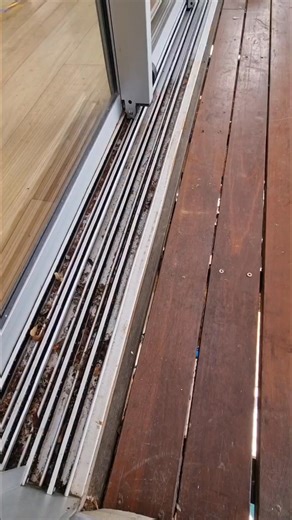 Cleaning sliding door and window tracks can be tricky - but the results are worth it! Call Dan - 0418 277 051 - SMBI Only 😀 | BayView Window Cleaning