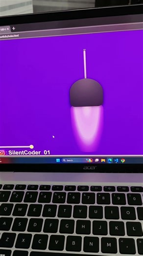 Hanging lamp with Slider control 💡#code #css #html #selfimprovement#viralshorts #shorts
