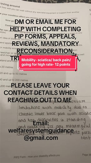 Navigating PIP Forms with Back Pain and Sciatica