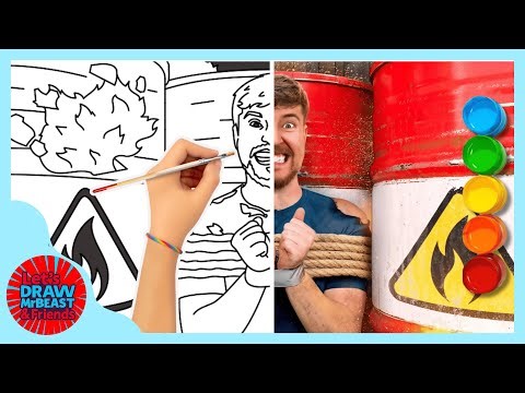 Drawing MrBeast's In 10 Minutes This Room Will Explode! | Drawing & Coloring MrBeast