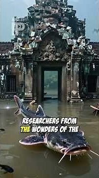 Giant Catfish Navigates Sunken Cambodian Temple!