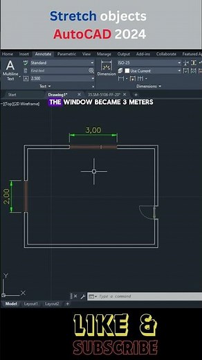 AutoCAD Stretch Trick That Saves Hours #autocaddrafting #tips