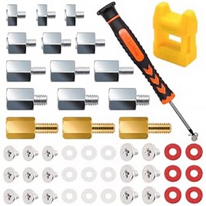 M.2 SSD Mounting Screws Kit, M.2 Motherboard Standoffs and Screws, M.2 NVMe Screw with Magnetic Screwdriver for Laptop Computer DIY & Repair