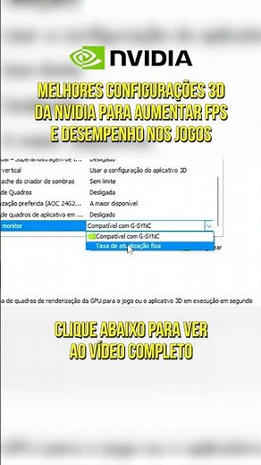 Melhores Configurações da NVIDIA para Aumentar FPS e Desempenho nos Jogos