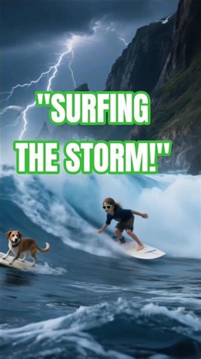"INSANE! Surfing Giant Waves with Lightning Storm 🌊⚡ | Extreme Surf Challenge"