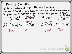Ex. 4.3 Balancing Chemical Equations Containing Polyatomic Ions