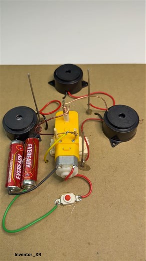 Rotating Ringing Buzzer with Bo motor #project #dcmotor #youtubeshorts #diy #motor #motorbuilding