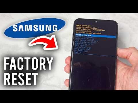 How To Factory Reset Samsung Phone Without Password or Pin - Tutorial