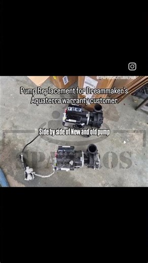 Pump Replacement for DreamMaker's Aquaterra Warranty Customer