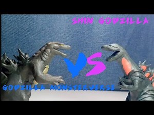 Godzilla Monsterverse vs Shin Godzilla (clay motion)