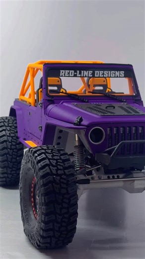 @redlinedesigns25 on Instagram: "When the customer wants a replica of their Jeep, that’s what you make them! This thing has attitude! 😎 @purp_tj hit us up with build him a scale version of his full size rig and I’d say we got him pretty close! Build #049 Breakdown - @project_ij body + VS410 CBS - Tube fenders - Windshield/cowl upgrade - Cage upgrade (full length) - Half doors - @rc_clucks rockers - Hood louver upgrade Files and printing services available on @youmaginerc"