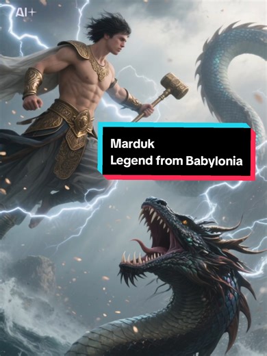 The legend of Marduk, from Babylonian mythology in ancient Mesopotamia, tells how a young storm god faced Tiamat, the monstrous sea goddess of chaos #legendsoftheworld #mythology #mesopotamia #persia #dragon