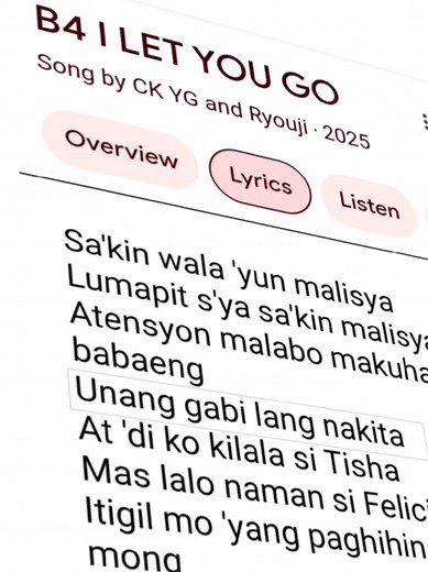 B4 I Let You Go Lyrics - Full Song Analysis