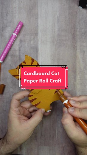 Easy Cat Craft Using Cardboard and Toilet Paper Rolls