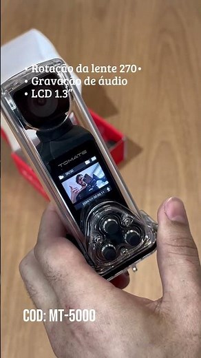 MT-5000 Câmera de Ação Sport Action de Bolso UHD 5K Tela 1.3 LCD Rotação 270º