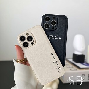 Personalized Leather Case for iPhone 17 Pro Max iPhone 16 iPhone 15 Pro, Custom iPhone Case With Initials Name Monogram, Friend Gift for Her - Etsy