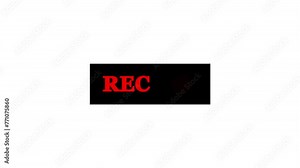 rec recording icon animated symbol recording red dot animated icon alpha looping green screen 4k