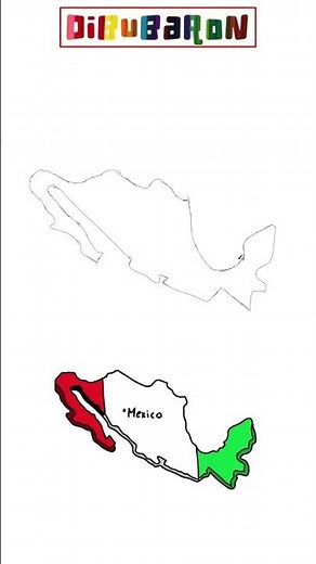 Drawing the map of mexico step by step