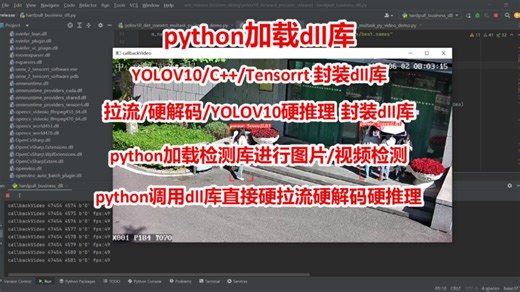 YOLOV10/C  /Tensorrt/dll-Python调用系列解决：windows下python不能直接调用nvidia api硬拉流/硬解码/硬推理
