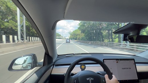 驾驶位视角model Y高速体验