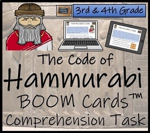 Code of Hammurabi BOOM Cards™ Comprehension Activity | 3rd Grade & 4th Grade