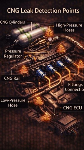 CNG Leak Detection: Key Points to Check | Safety First! #CNGLeakDetection #AutomotiveSafety