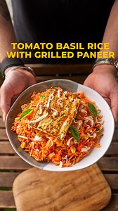 28K views · 3K reactions | Tomato basil rice with Grilled Paneer!  Cooked in a desi-style pizza sauce, topped with pesto flavoured grilled paneer 襤 It’s a one-pot, super easy, and absolutely delicious meal that you’re going to fall in love with  Make it soon, enjoy it with your loved ones, and don’t forget to share it with your friends & family ❤️ Comment “Bowl” & i will share the full recipe in your DMs  | Your Food Lab | Facebook