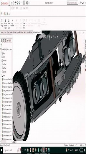 Line Follower Robot, Lifting Robot, Electronic Engineering Student Project | CAD model in SolidWorks