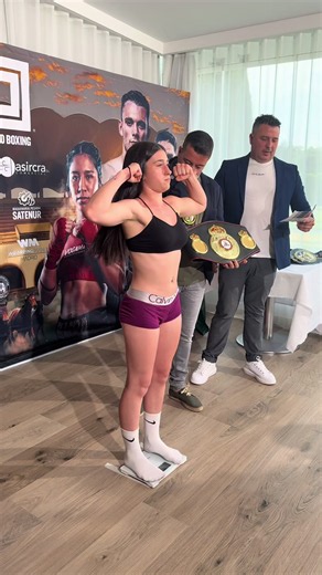 Pesaje listo!! Mañana hay guerra 🔥 #boxeo #boxing #pesaje #cintiasanchez