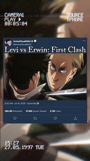 Levi vs Erwin #aot #attackontitan #levi #animeedit #animeshorts #shortsfeed