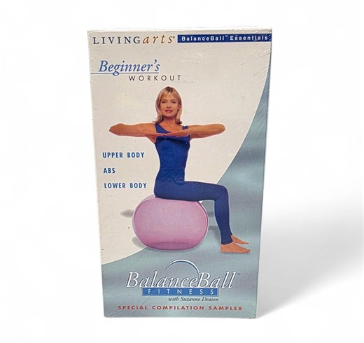 Balance Ball Fitness VHS Beginners's Workout Upper Lower Body Abs Exercise Videocassette Tape New Sealed Home Video Compilation Sampler - Etsy