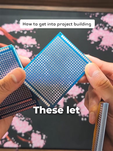 Getting into your first project is easier than you think! Here's what you'll need: -Components like resistors, capacitors, LEDs, and small displays form the foundation of almost every circuit and make it easy to add light, visuals, and basic functionality to your builds. -Microcontrollers give your projects intelligence, letting you write custom code to control LEDs, displays, timing, and sensors so your ideas become interactive and responsive. -Prototype boards help you turn temporary breadboar