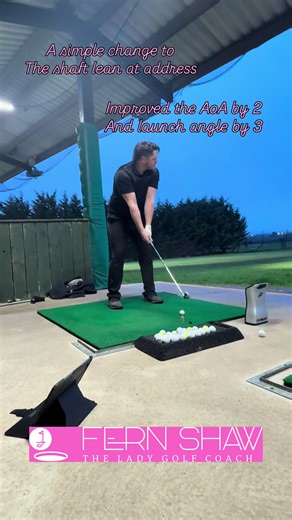 Sometimes a simple set up change is all it takes to make big changes to numbers. A slight move of the shaft at set up helped us created a better angle of attack and a much more powerful ball flight. #Golf #ladypro #pga #coaching #playgolf